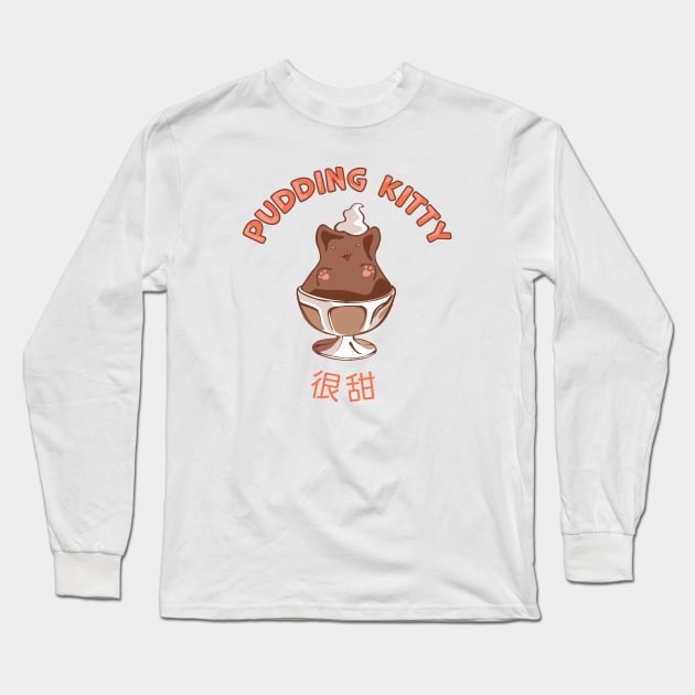 Pudding Kitty Long Sleeve T-Shirt by 4thelove